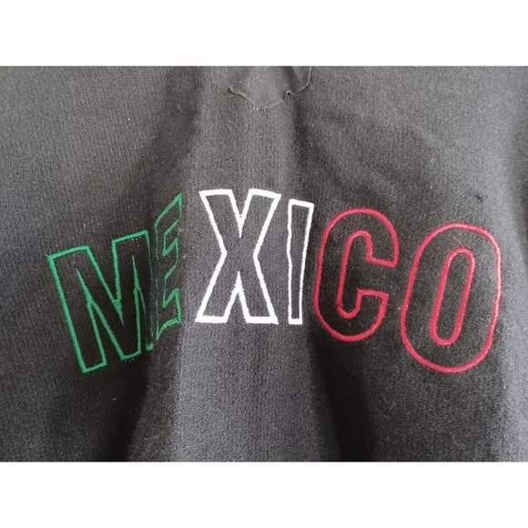 Handmade Hand Woven Wool Serape Poncho Mexico Emblem Embroidered 38"x38" - Picture 3 of 6